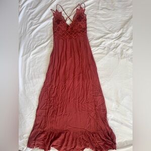 Elegant Red Maxi Dress